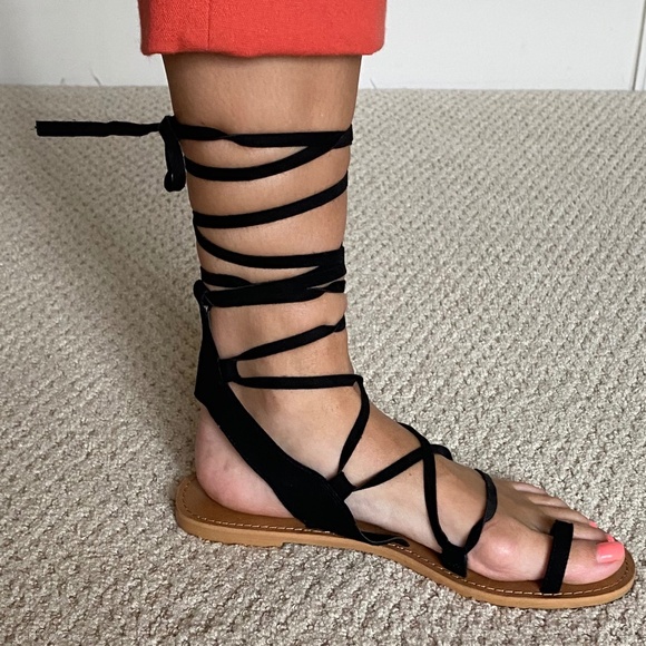 Free People Farylrobin Vegan Maddox Sandal Black 8 - Picture 3 of 12